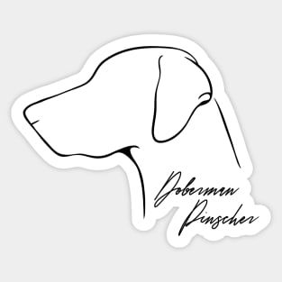 Proud Doberman Pinscher profile dog lover Sticker